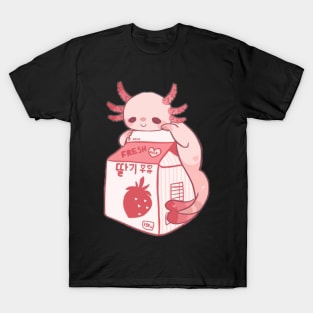 Cute Snaxolotl Kawaii Axolotl - Kawaii Cottagecore Aesthetic T-Shirt